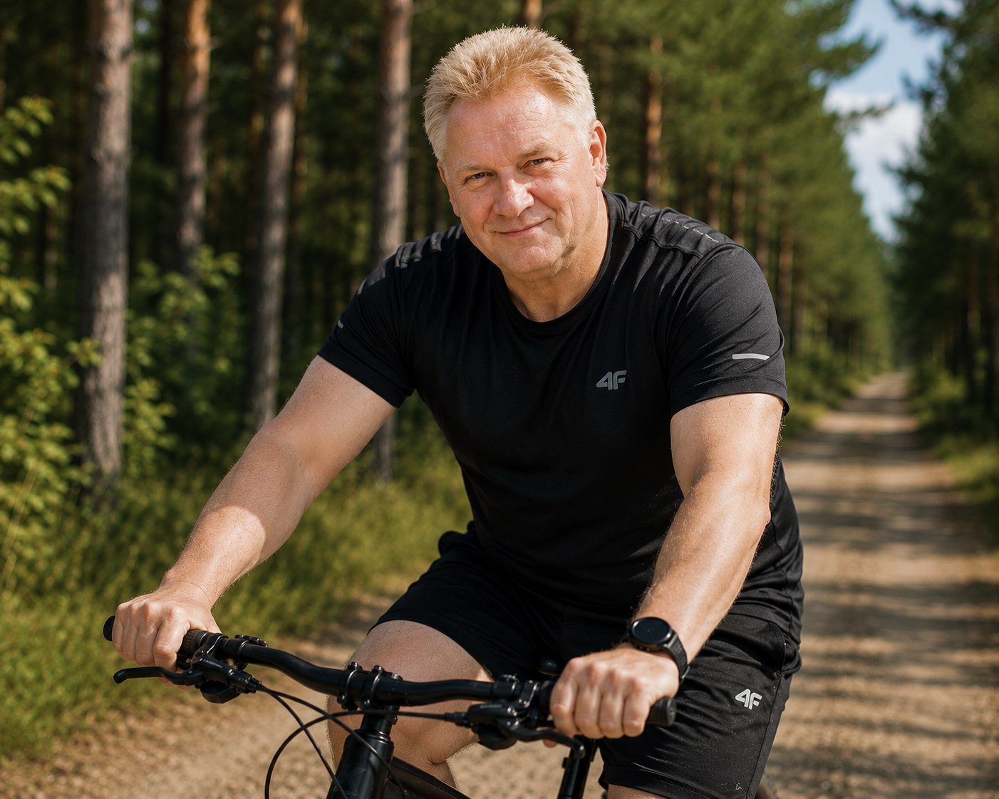 Marek na rowerze