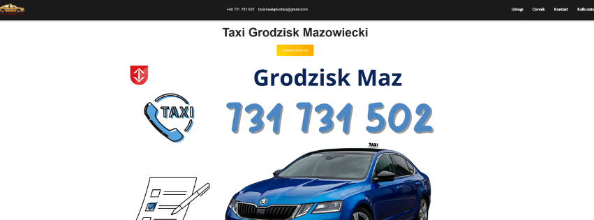 Taxi Grodzisk - realizacja strony internetowej